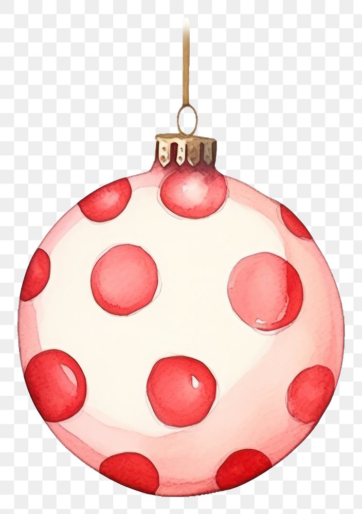 PNG Christmas ornament bauble red celebration accessories. AI generated Image by rawpixel.