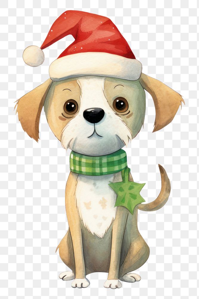 PNG A christmas dog character animal mammal pet. AI generated Image by rawpixel.