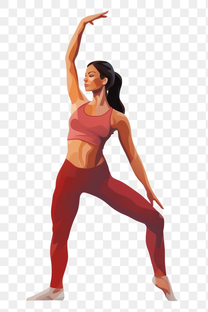 PNG Dancing sports adult yoga. AI generated Image by rawpixel.