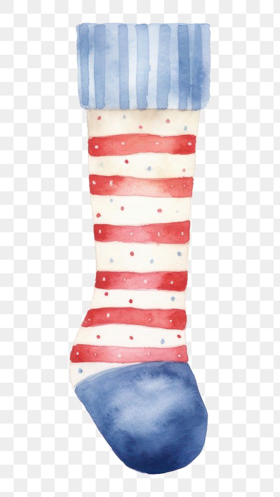 PNG  Sock christmas pattern patriotism. AI generated Image by rawpixel.