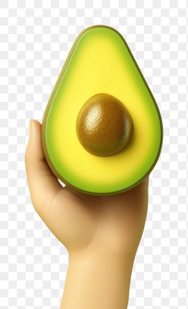 PNG Hand holding a avocado food medication guacamole. AI generated Image by rawpixel.