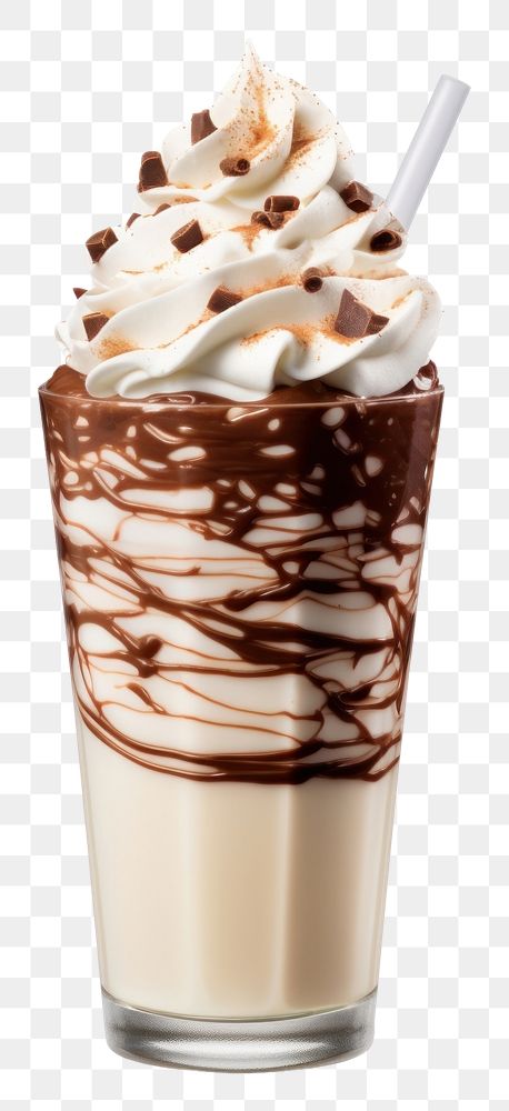 PNG  Milkshake cream chocolate smoothie AI generated Image by rawpixel