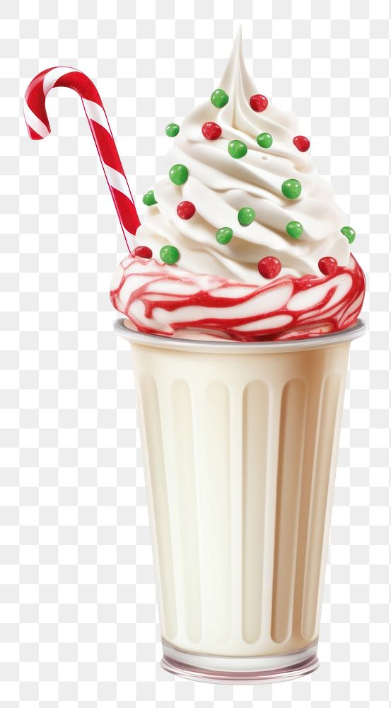 PNG  Milkshake cream dessert whipped. AI generated Image by rawpixel.