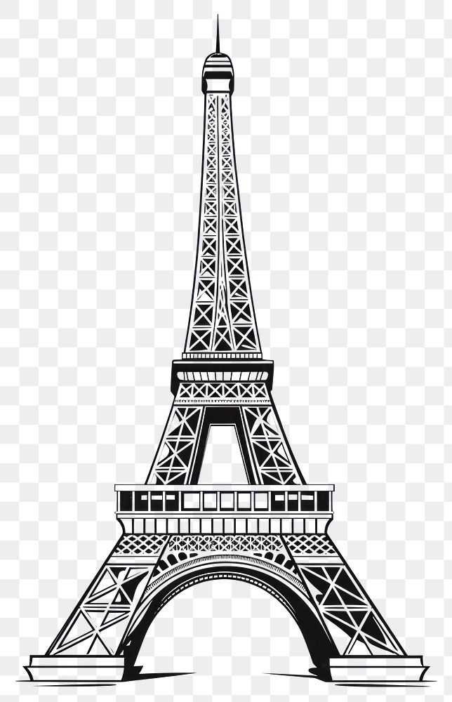 PNG  Eiffel Tower tower architecture building. AI generated Image by rawpixel.