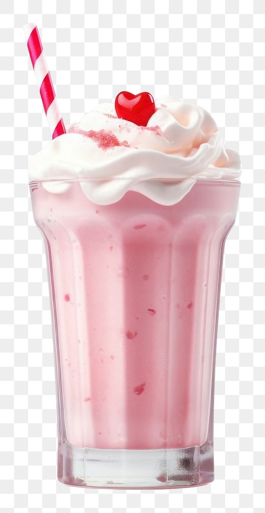 PNG  Milkshake smoothie dessert cherry. AI generated Image by rawpixel.