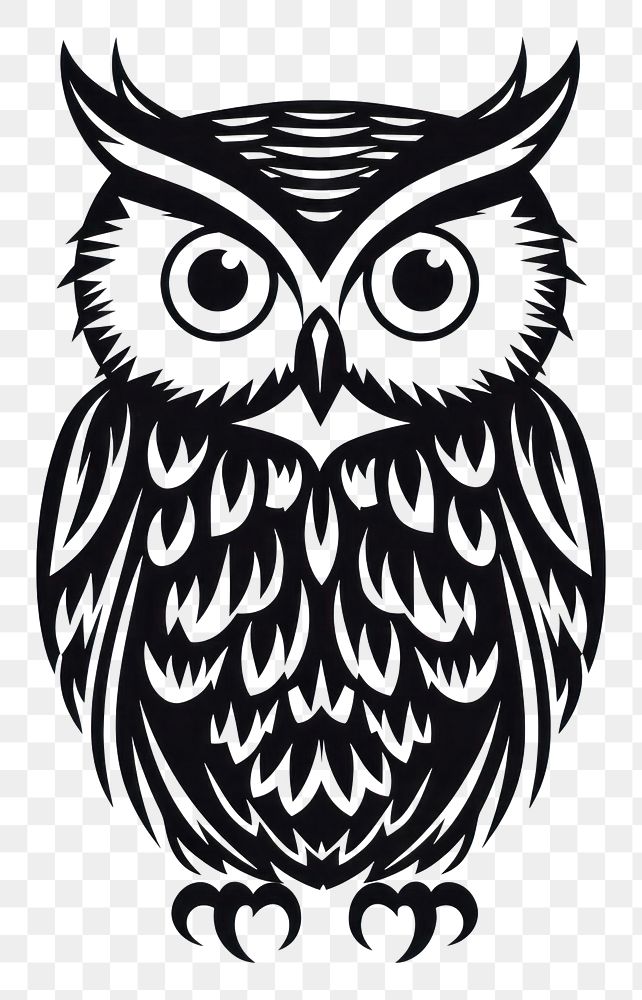 PNG  Night owl drawing animal sketch. AI generated Image by rawpixel.