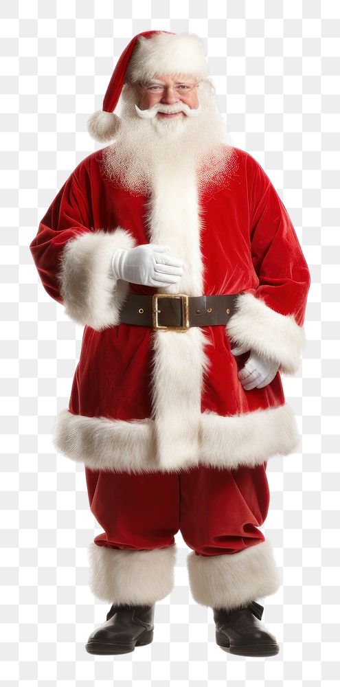 PNG  Christmas standing adult santa claus. AI generated Image by rawpixel.