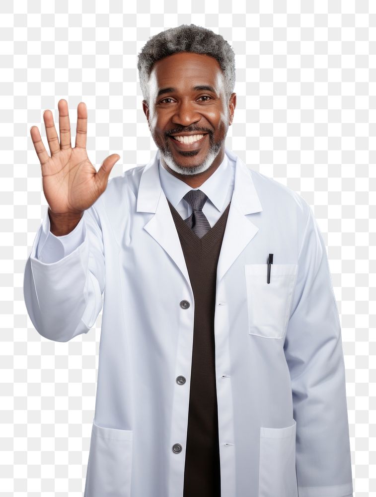 PNG African american male doctor portrait adult stethoscope. AI generated Image by rawpixel.