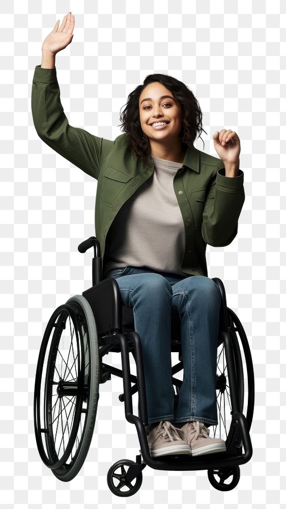 PNG Wheelchair portrait adult woman. AI generated Image by rawpixel.