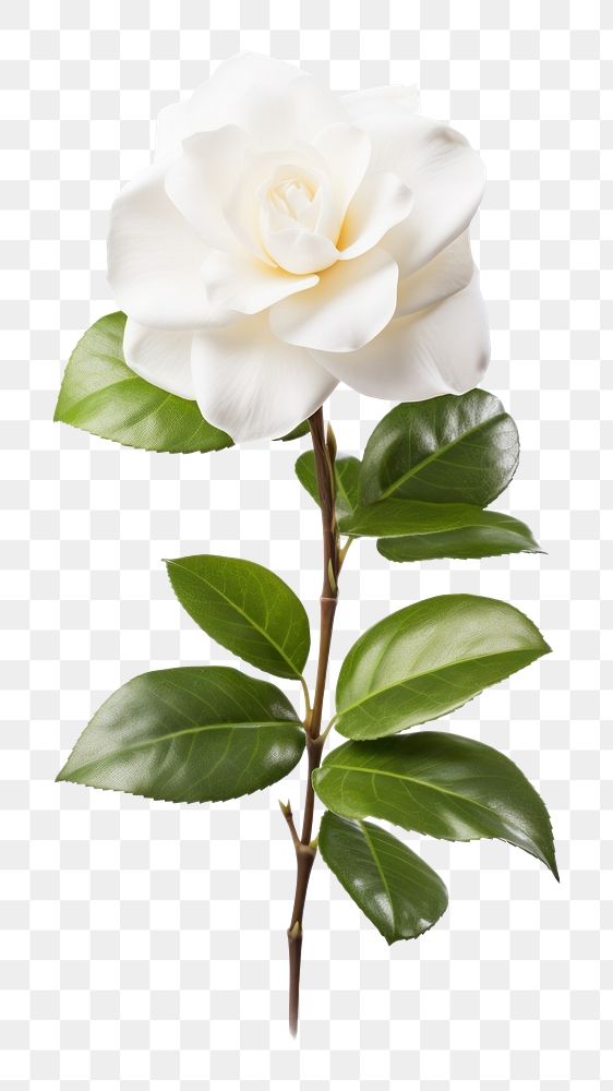 PNG Gardenia blossom flower plant. AI generated Image by rawpixel.