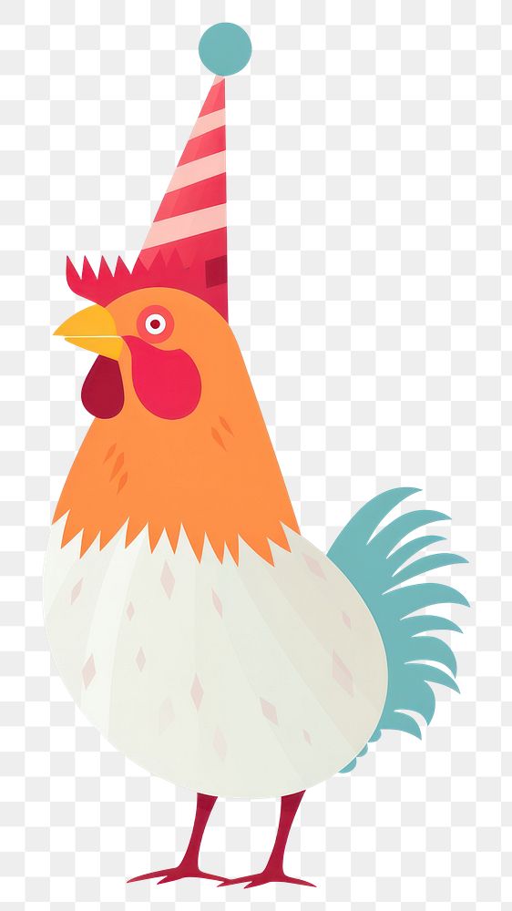 PNG  Chicken dancing animal bird hat. AI generated Image by rawpixel.