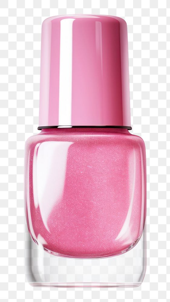 PNG Nail polish cosmetics bottle pink. AI generated Image by rawpixel.