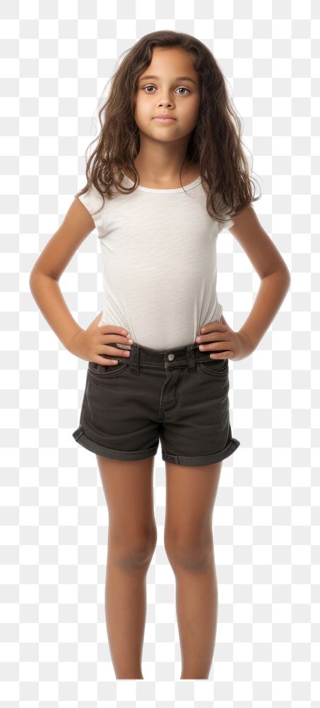 PNG  Girl standing up shorts skirt adult. AI generated Image by rawpixel.