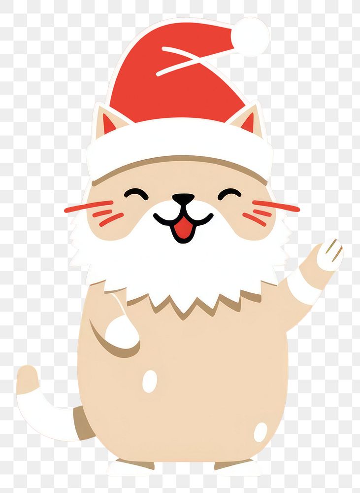 PNG  Santa brown cat snowman person anthropomorphic. AI generated Image by rawpixel.