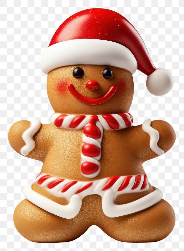 PNG Gingerbread christmas dessert snowman. AI generated Image by rawpixel.