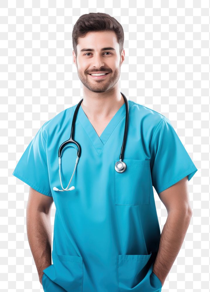 PNG Male nurse adult white background stethoscope