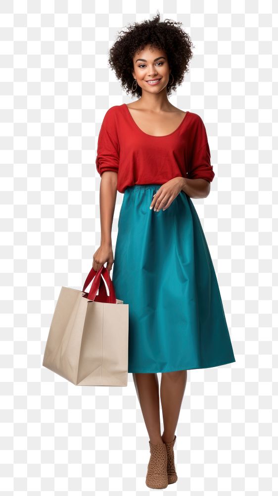 PNG Shopping handbag dress skirt. AI generated Image by rawpixel.