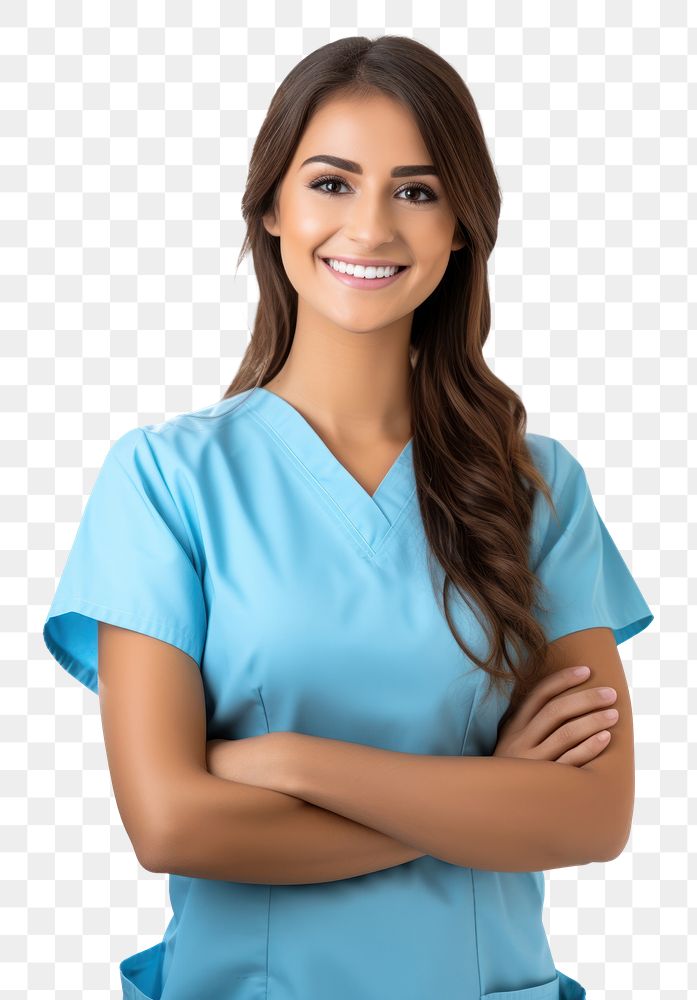 PNG Nurse female adult smile. AI generated Image by rawpixel.