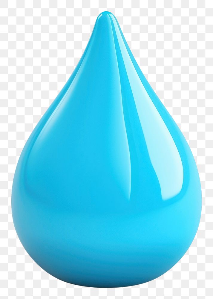 PNG  Water drop turquoise shape vase. AI generated Image by rawpixel.