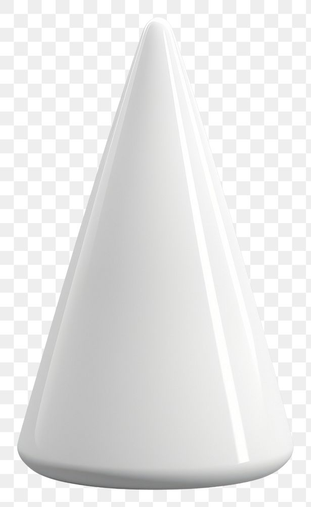 PNG  Cone shape ceramic white white background. AI generated Image by rawpixel.