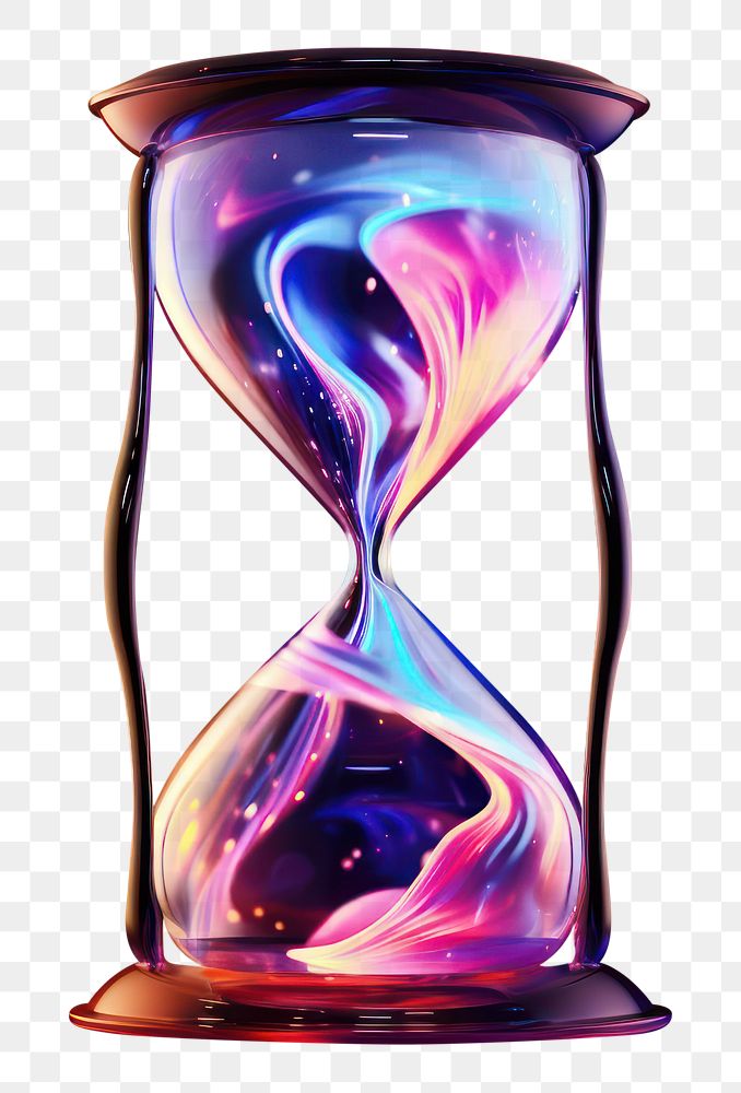 PNG Hourglass illuminated reflection appliance. AI generated Image by rawpixel.