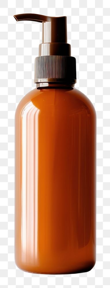 PNG  Amber Pump Bottle bottle white background container. AI generated Image by rawpixel.