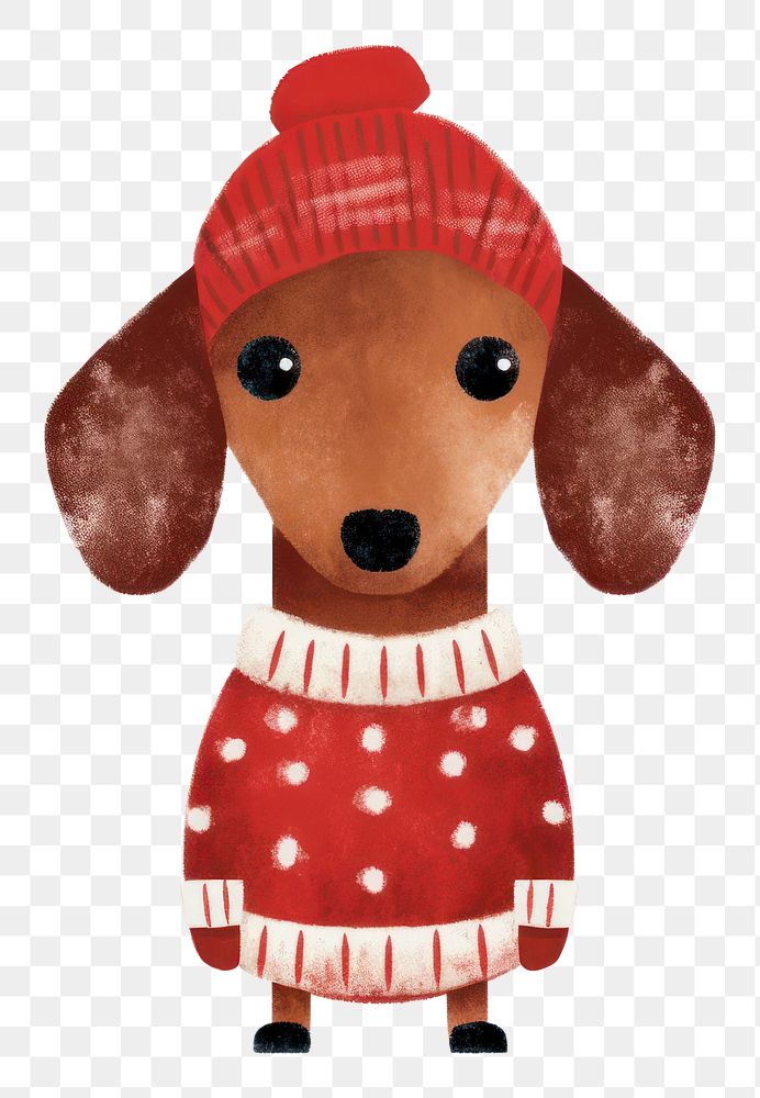 PNG Dachshund christmas winter representation. AI generated Image by rawpixel.
