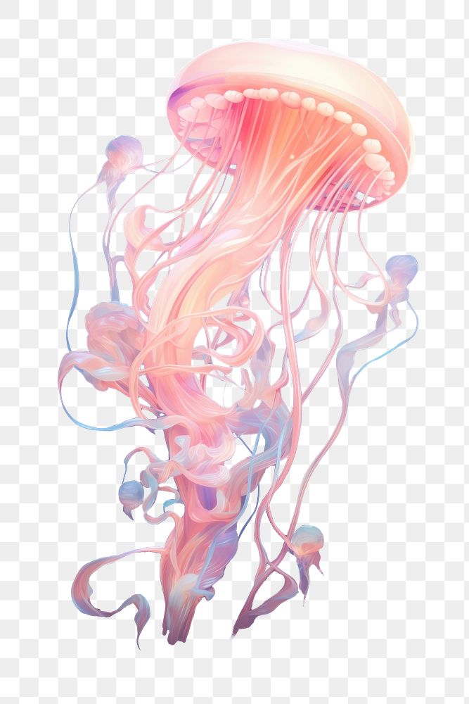 PNG Jellyfish invertebrate underwater chandelier. AI generated Image by rawpixel.