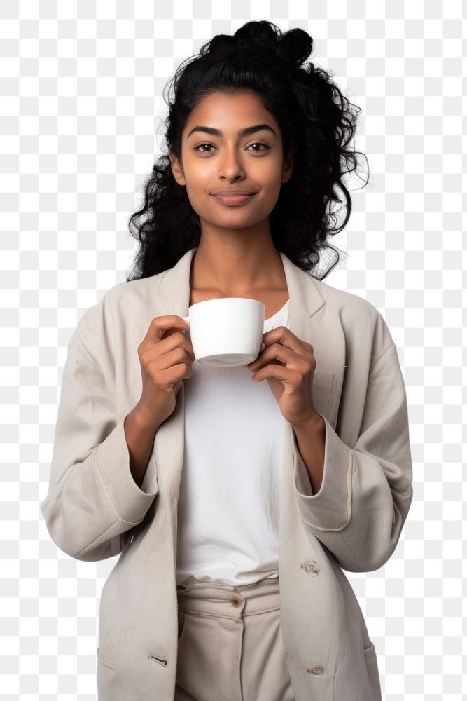PNG Photography drinking portrait coffee. AI generated Image by rawpixel.