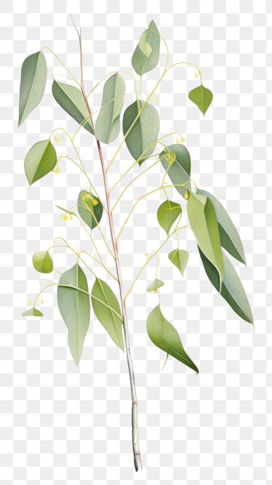 PNG eucalyptus leaves, plant element, transparent background