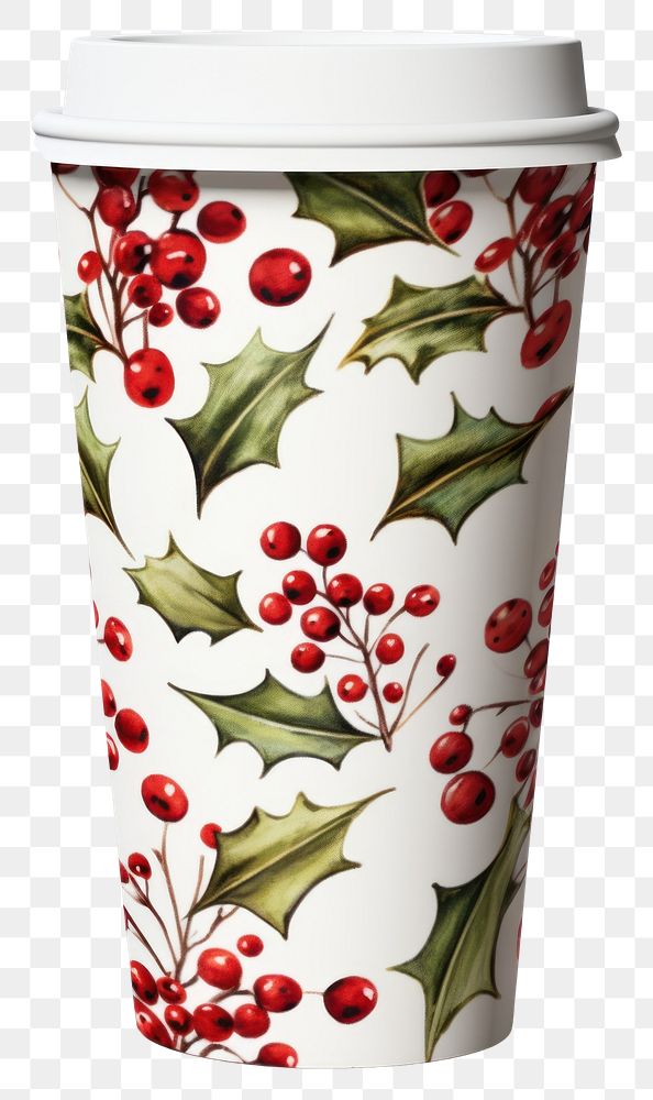 PNG  Christmas pattern coffee cup porcelain. AI generated Image by rawpixel.