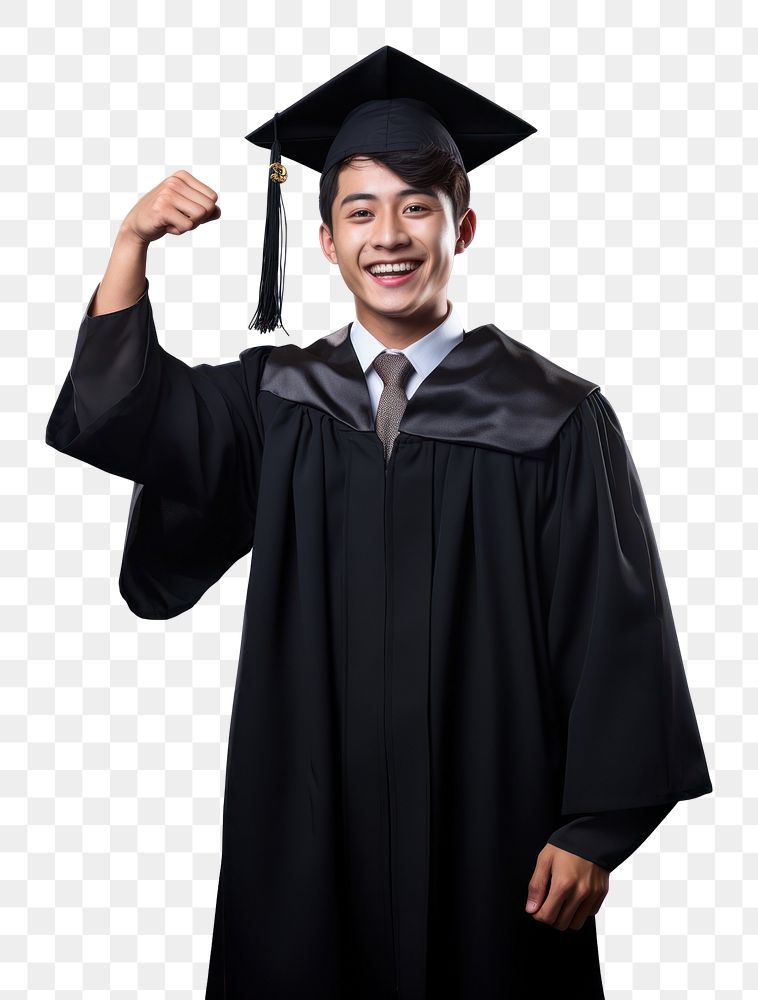 PNG  Graduate graduation success student. AI generated Image by rawpixel.