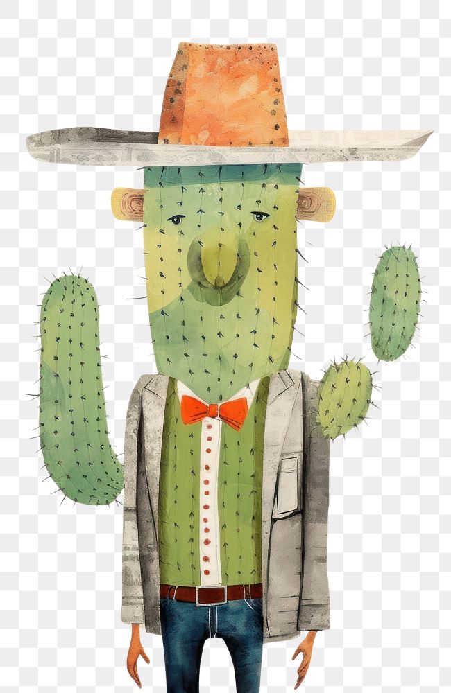 PNG  Old Man Cactus cactus representation accessories. AI generated Image by rawpixel.