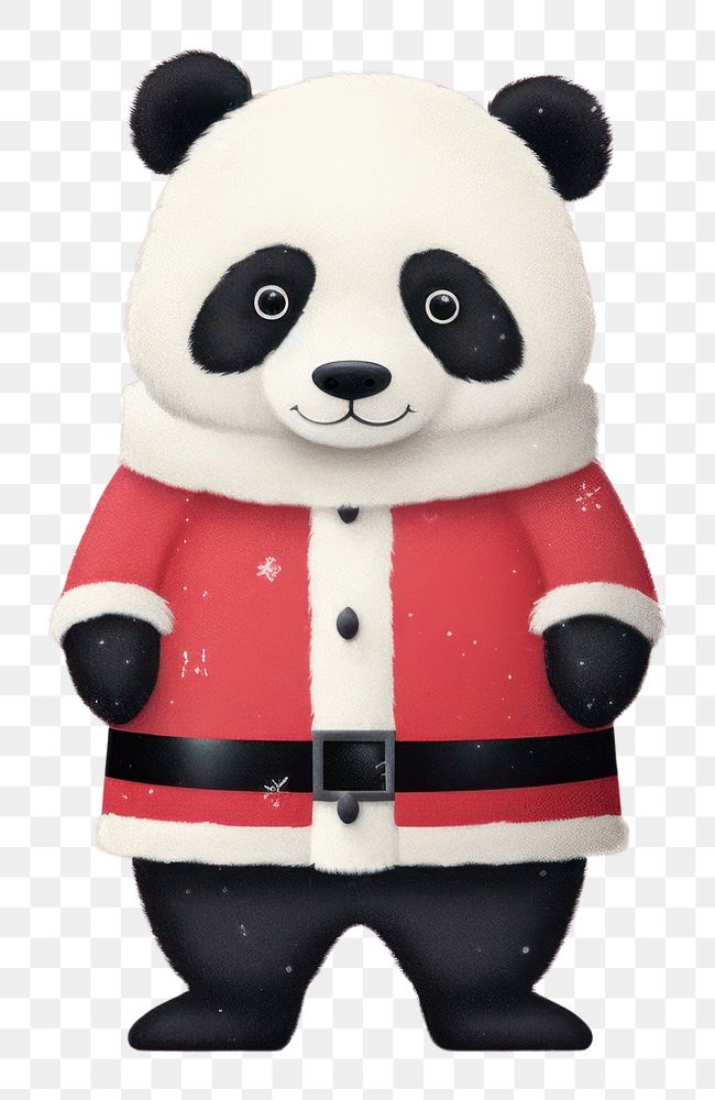 PNG Christmas mammal panda cute. AI generated Image by rawpixel.