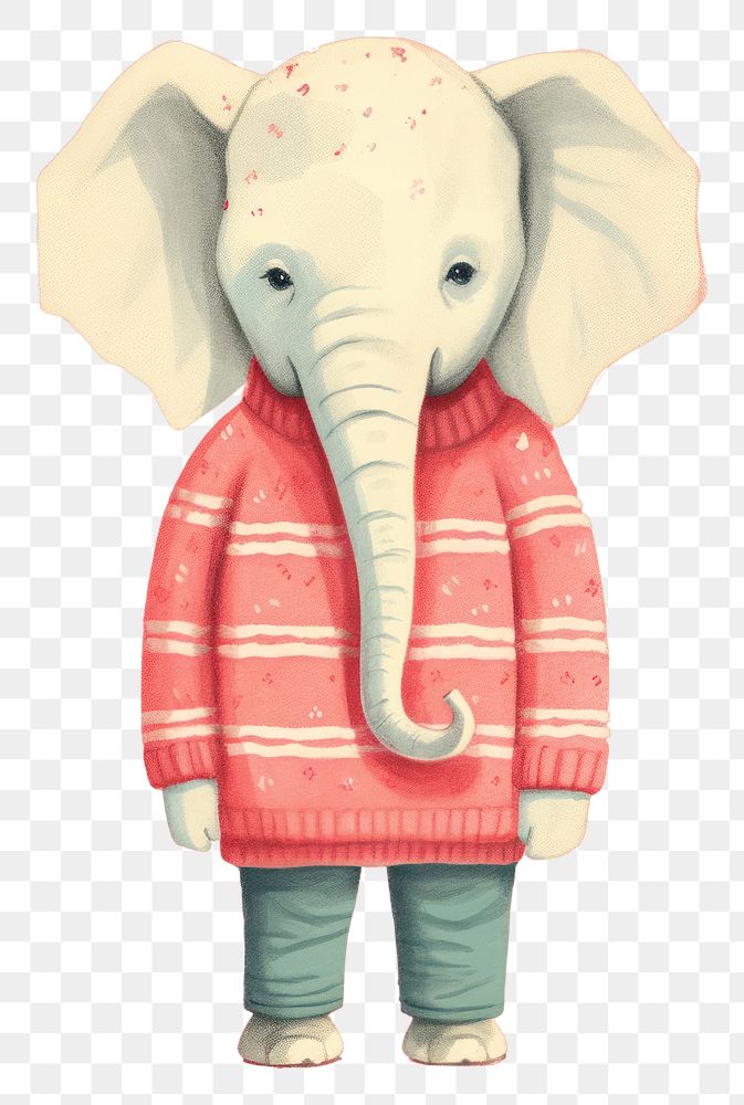 PNG Elephant sweater animal mammal. AI generated Image by rawpixel.