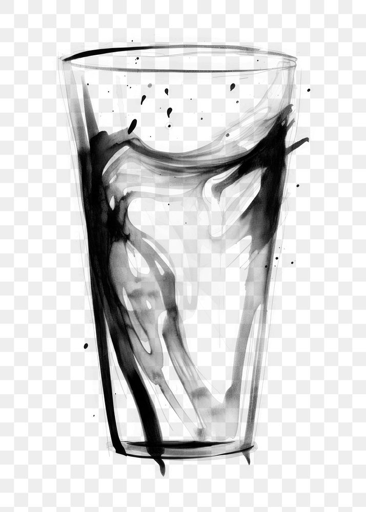 PNG Glass drawing sketch drink. AI generated Image by rawpixel.