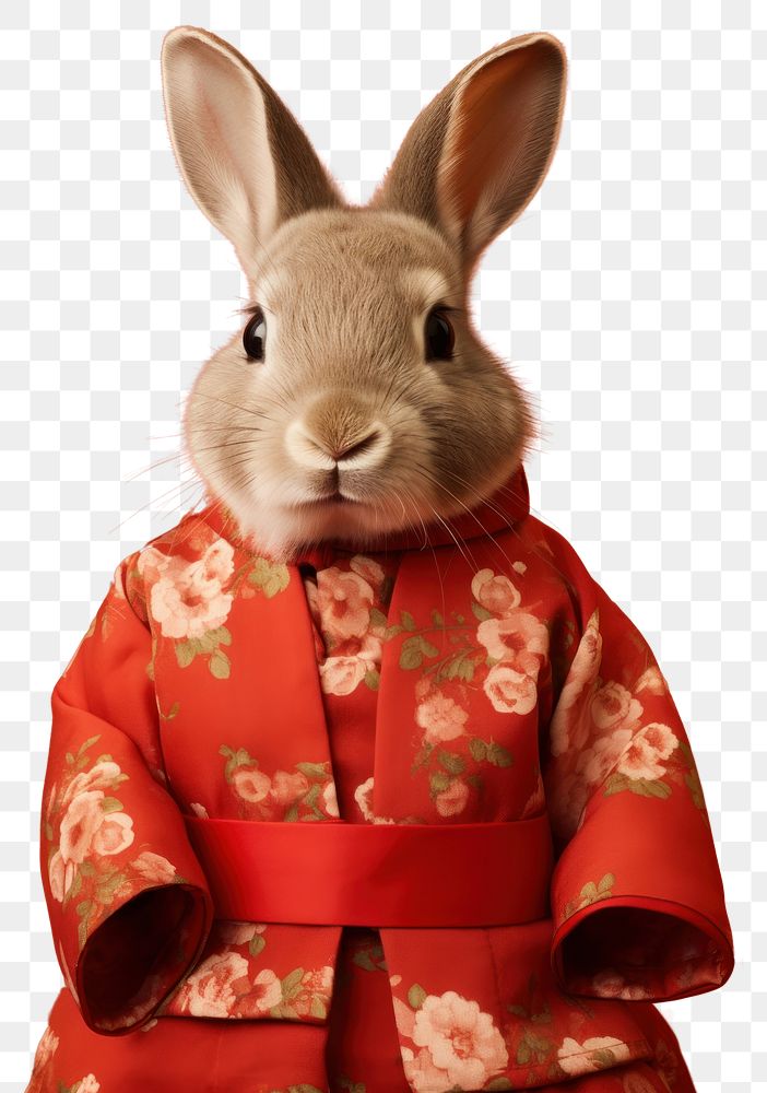 Rabbit wearing Chinese robe. AI generated Image by rawpixel.