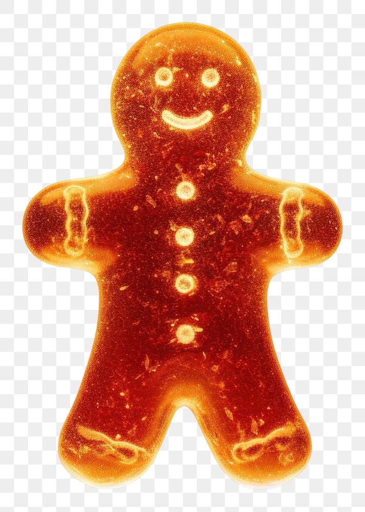 PNG Sgingerbread man cookie light food. AI generated Image by rawpixel.