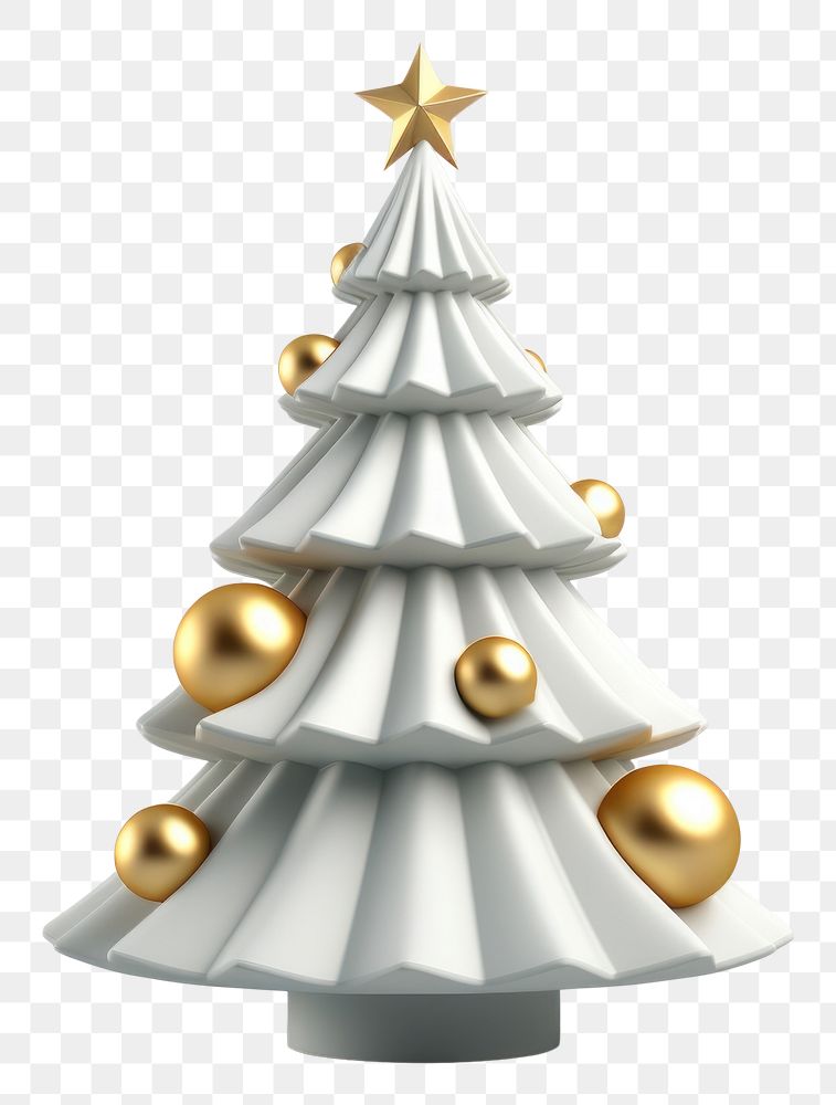 PNG  Christmas tree christmas white gold. AI generated Image by rawpixel.