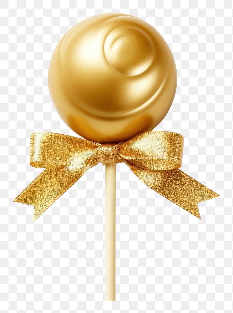 PNG Gold candy food lollipop white background. AI generated Image by rawpixel.