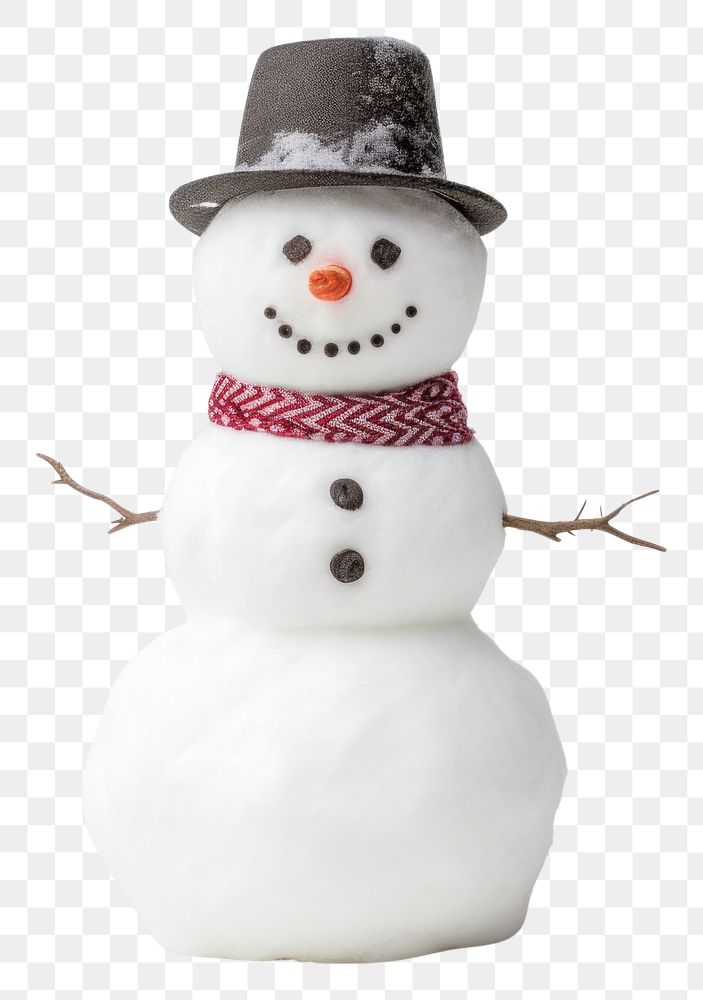 PNG  Snow man snowman winter white. AI generated Image by rawpixel.