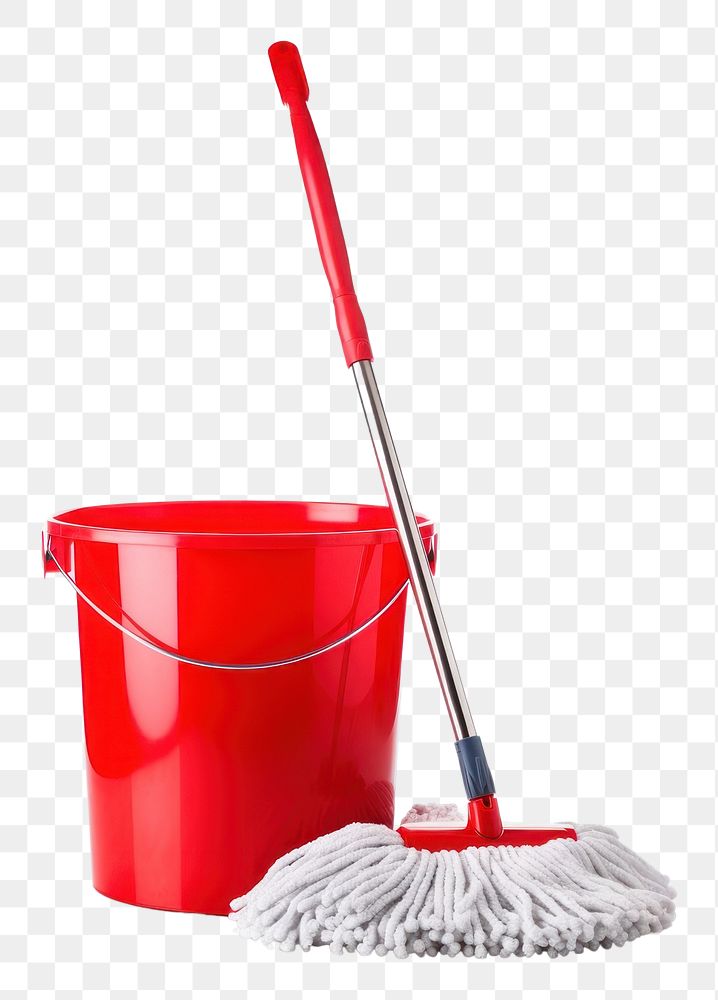 PNG  Blue cleaning mop bucket white background cleanliness