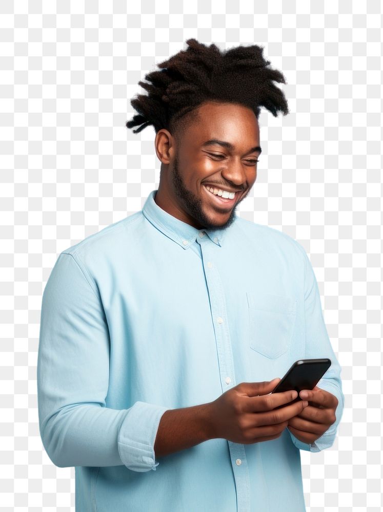 PNG  Smiling african American man holding looking adult. AI generated Image by rawpixel.
