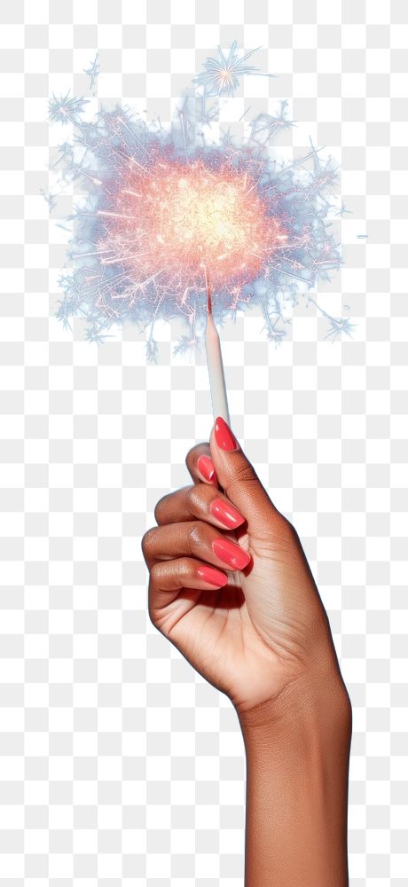 PNG Hand holding a sparkler finger celebration anniversary. AI generated Image by rawpixel.
