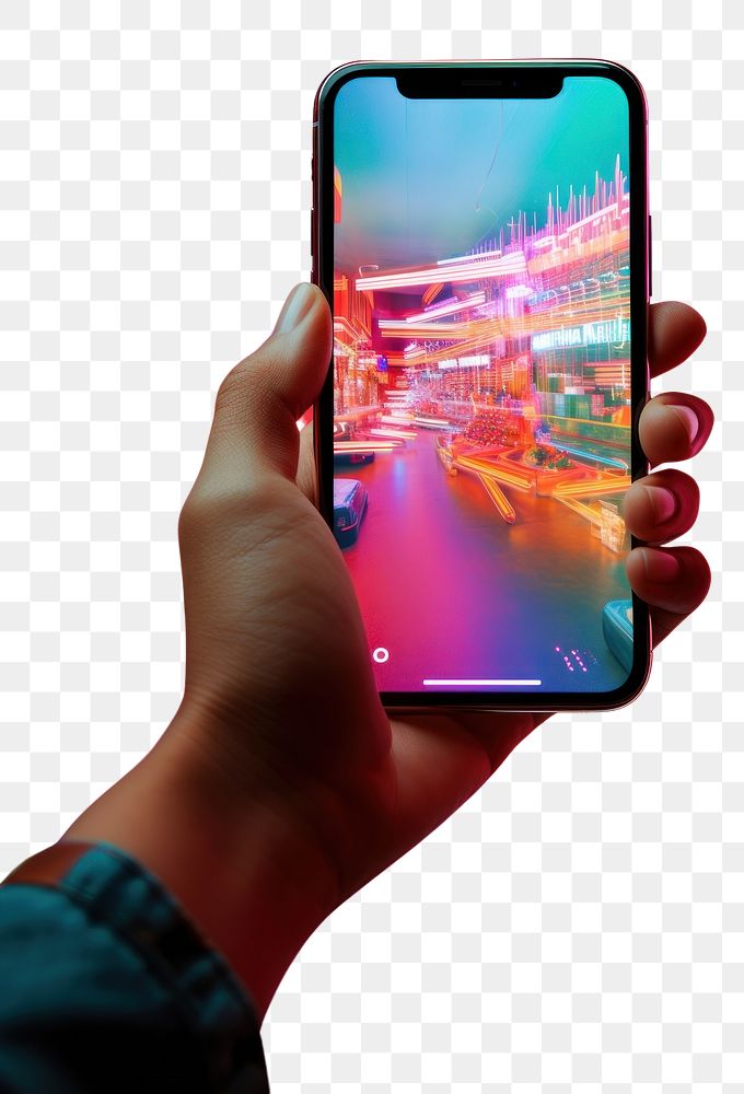 PNG Holding light phone photo. AI generated Image by rawpixel.