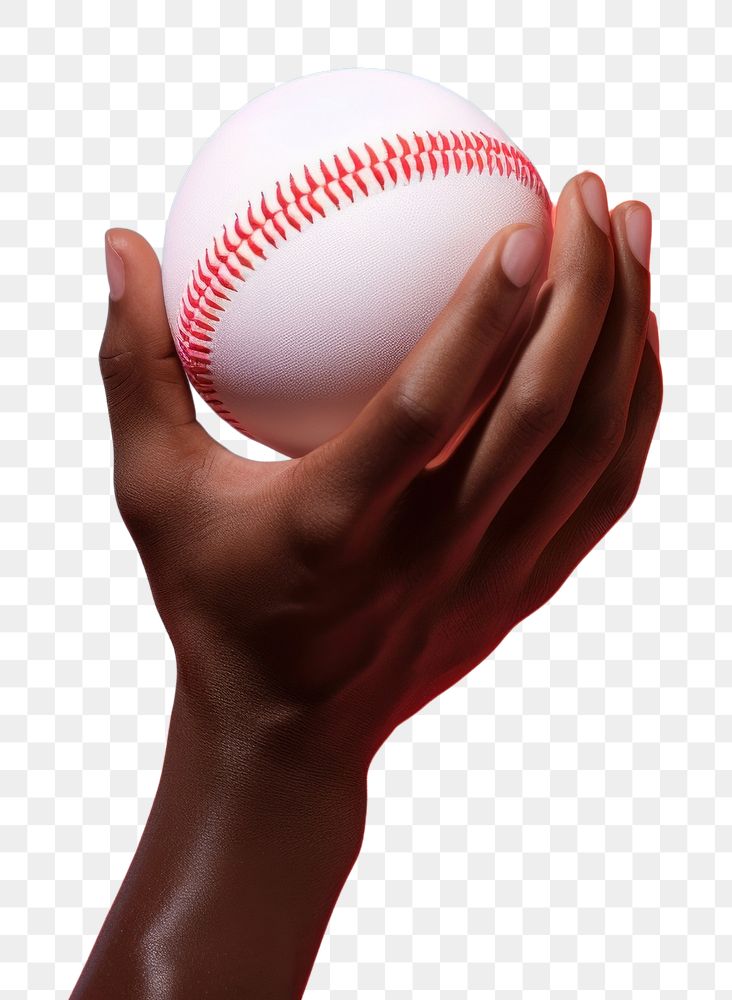 PNG Hand holding baseball sports competition throwing. AI generated Image by rawpixel.