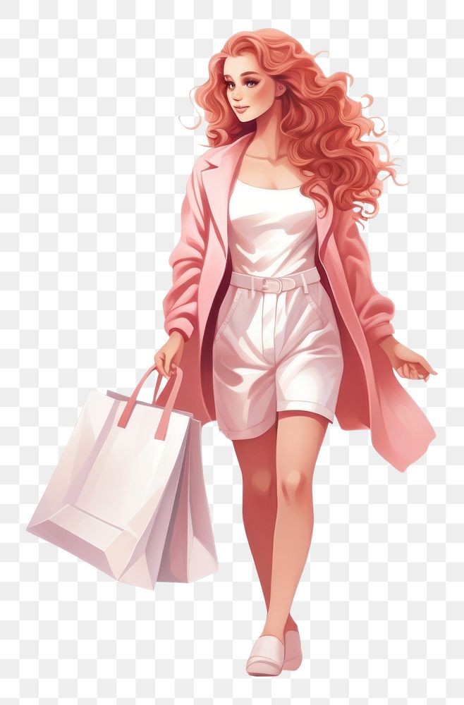 PNG  Shopping adult doll bag. AI generated Image by rawpixel.