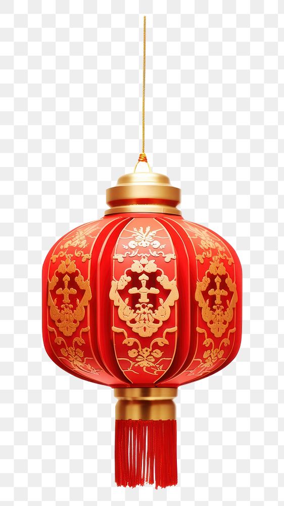 PNG New year lantern lamp white background. AI generated Image by rawpixel.