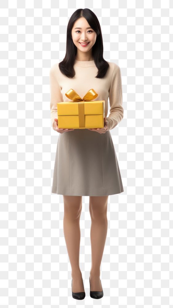 PNG Box adult woman gift. AI generated Image by rawpixel.