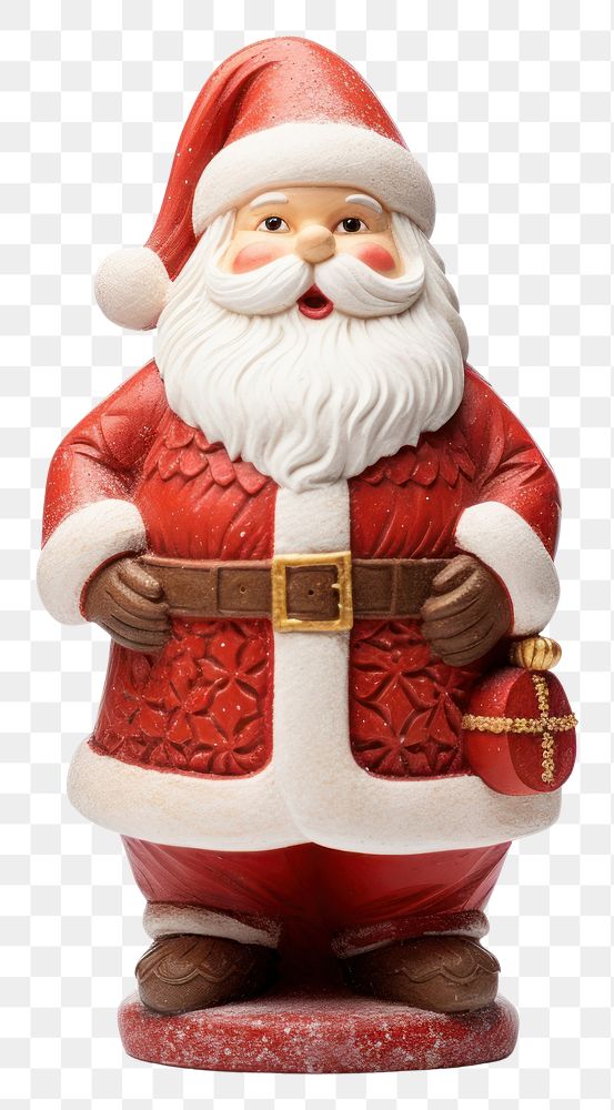 PNG Santa claus figurine white background representation celebration. AI generated Image by rawpixel.
